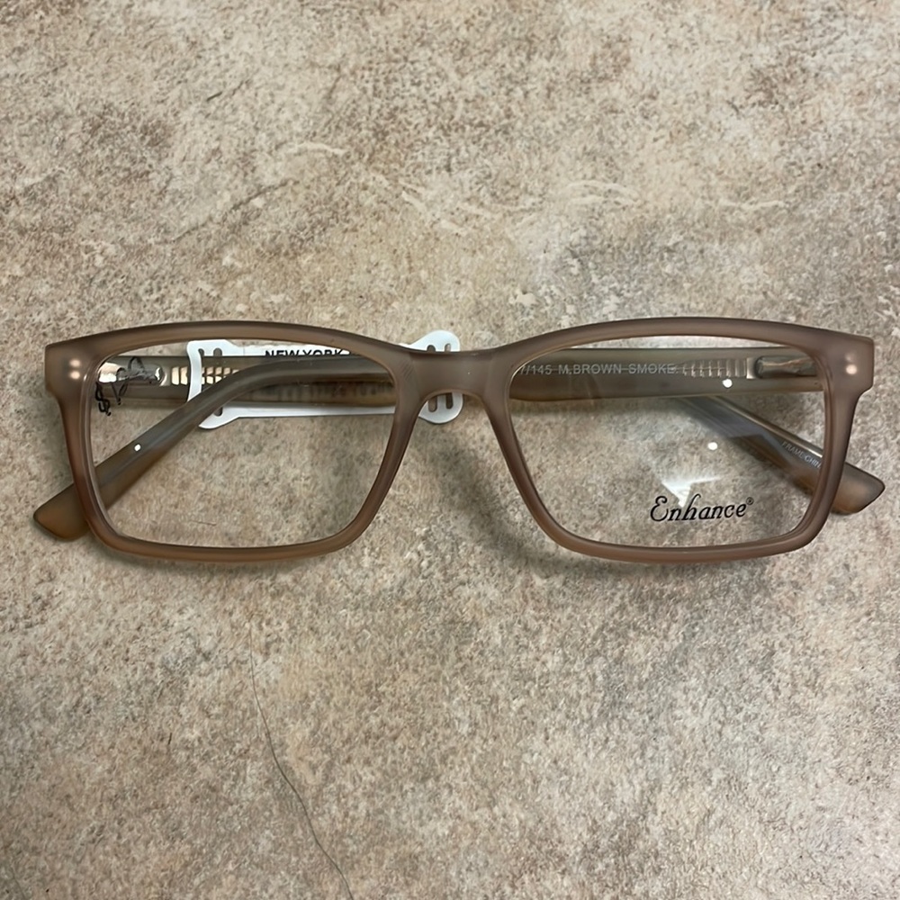 Mens Brown Plastic Enhance Glasses -4170